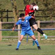 Wells Town FC in action against Bungay Town