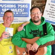 David Holliday (left) with Matt Watson and their newly launched song