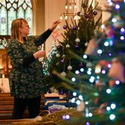 Setting up the Fakenham Christmas Tree Festival back in 2022