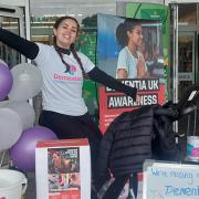 Rosie Farrow from Everyone Active taking part in the Spinathon