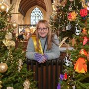 Alison Harding, a member of the team for Fakenham Christmas Tree Festival