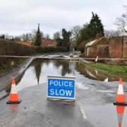 The B1355 in South Creake remains closed