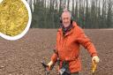 Andy Carter, 65, found a rare 14th century 'leopard' gold coin in a field outside Reepham in 2019.