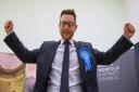 Conservative Duncan Baker celebrates becoming the new MP for North Norfolk. Picture: DENISE BRADLEY