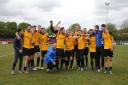 Fakenham Reserves celebrate their promotion to Anglian Combination Division Two. Picture: Fakenham Town FC