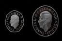 The official coin effigy of King Charles III on a 50 pence and ?5 Crown commemorating the life and legacy of Queen Elizabeth II
