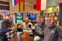 Punters at the Henry IV pub in Fakenham watching England's first game of the 2022 World Cup in Qatar