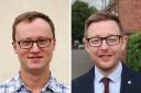 Left, North Norfolk District Council leader Tim Adams has clashed with North Norfolk MP Duncan Baker after NNDC were told its levelling up bids were rejected