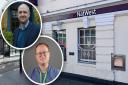 Jerome Mayhew, MP for Broadland (top inset) and Leader of North Norfolk District Council, Tim Adams, have given an update on Fakenham’s hopes of getting a banking hub after three branches closed last year, including NatWest