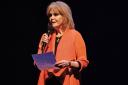 Joanna Lumley reads a poem during the United With Ukraine show, an event for the Ukrainian refugee community in London, to mark two years since the Russian invasion, at the Palace Theatre in London (Aaron Chown/PA)