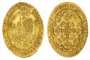 A medieval gold coin found in a drain in Norfolk is going to auction