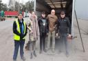Norfolk farmer Martin Jensen (second right) and registered nurse Rupert Wood (far left) made a 2,500-mile round trip to deliver medical supplies to the Ukraine/Poland border