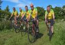 The Norfolk Fellaton team is cycling from Land's End to John O'Groats for charity. From left, Justin Morfoot, Nick Gowing, Ed Wharton, Ed Masters and Richard Hirst