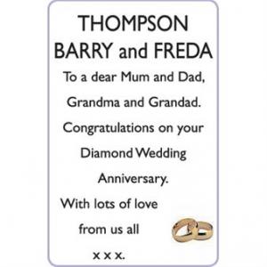 BARRY and FREDA THOMPSON