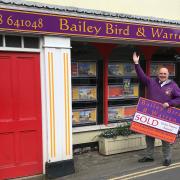 Nick Bird outside Bailey Bird & Warren\'s new branch along Station Road in Wells.