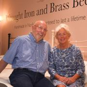 Stephen Thompson and Amanda Oldfield, of the Sandringham estate-based Wrought Iron and Brass Bed Co, which is being stocked at John Lewis in Norwich.