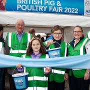 A 130-mile egg and spoon relay has raised £6,500 for farming mental health charity YANA. From left: NFU chief poultry adviser Aimee Mahony, Nigel Joice, Olivia Joice, Jack Joice, Zanna Joice, and NFU poultry adviser Tom Glen