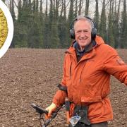 Andy Carter, 65, found a rare 14th century 'leopard' gold coin in a field outside Reepham in 2019.