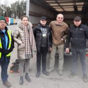 Norfolk farmer Martin Jensen (second right) and registered nurse Rupert Wood (far left) made a 2,500-mile round trip to deliver medical supplies to the Ukraine/Poland border