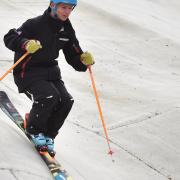 Will Feneley, from Fakenham, will compete at the Beijing Winter Olympics 2022 in the Men's Moguls freestyle skiing. He is pictured here skiing on the slopes at Norfolk Snowsports Club in Trowse in 2018.