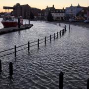 Wells Quayside has seen its highest tides, better known as Spring Tides, on January 5.
