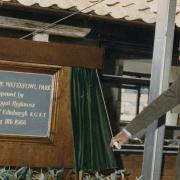 Prince Philip officially opening Pensthorpe in 1988.