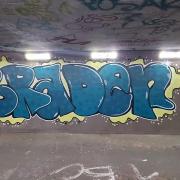 The tribute to Braden-Lee Payne, 26, appeared in the Pottergate underpass under Grapes Hill on Sunday