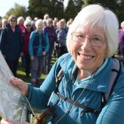 Sue Walker with the Wensum Ramblers