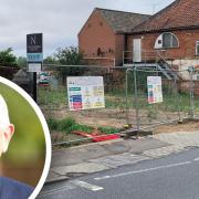 Fakenham Town Councillor, George Acheson (insert) has said the council will not support the planning application for three homes on Norwich Road unless the road is widened