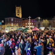 Hundreds gathered in Fakenham for the Christmas light switch on event