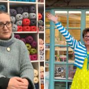 Venetia Strangwayes-Booth (left), owner of Venetia's Yarn Shop in Fakenham, and Sarah Jane, who runs Sarah Jane's Haberdashery in Dereham