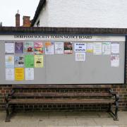 aboutDereham unveiling the restored notice board in the town