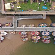 A view of the boats taking part in the maritime heritage festival and flotilla at Wells