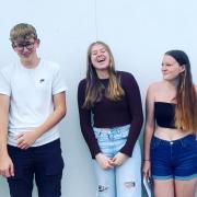 Students from Fakenham Academy on GCSE results day
