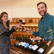 Marta Mateus-Bowers and Kevin Bowers inside their new shop, VinedMe at Walsingham