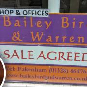 Nick Bird (inset), director at Bailey Bird & Warren in Fakenham has provided an update on the sale of a unit in Fakenham Town Centre