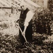 George Edwards MP in his garden in Fakenham in about 1930.