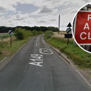 The A149 Wells Road in Burnham Overy Staithe is closed 