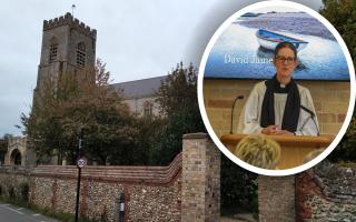 Rector Brenda Stewart (inset) of St Nicholas Church in Wells was speaking after hundreds of pounds in cash was stolen from the Norfolk church on October 15